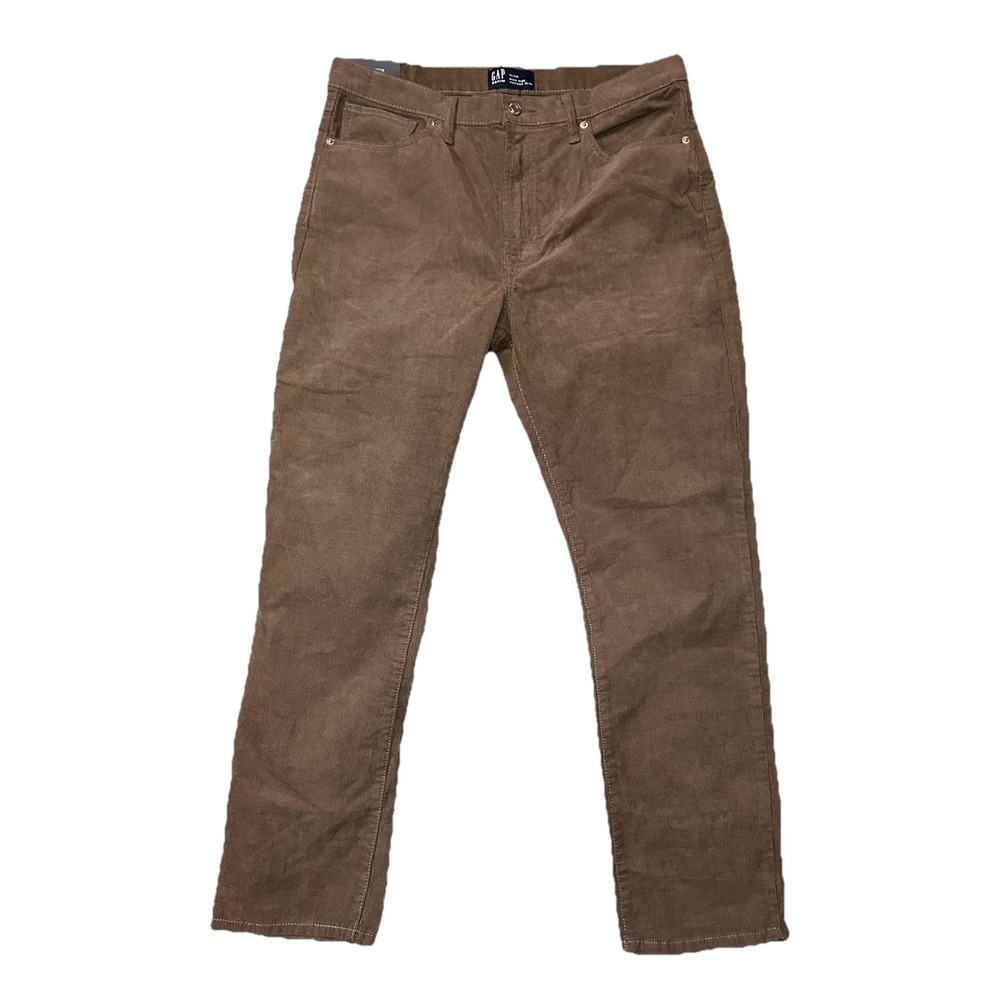 GAP *NEW* Women High Rise Slim Chocolate‎ Brown Ankle Straight Corduroy Pants 12